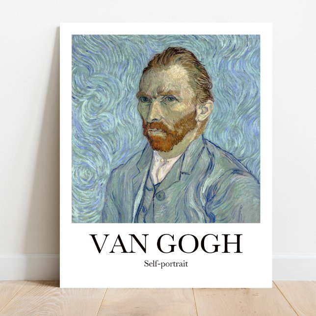 Selbstportrait von Vincent van Gogh Poster (Own a Van Gogh: Self-Portrait (1889). Vivid colors, museum-quality print)