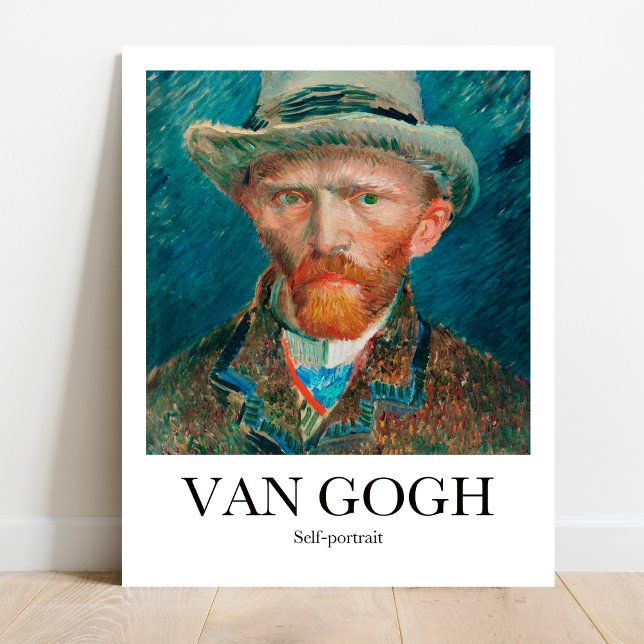 Selbstportrait von Vincent Van Gogh Poster (Own Van Gogh's Bold Vision: Self-Portrait (1887) Poster. Vivid colors & museum quality)
