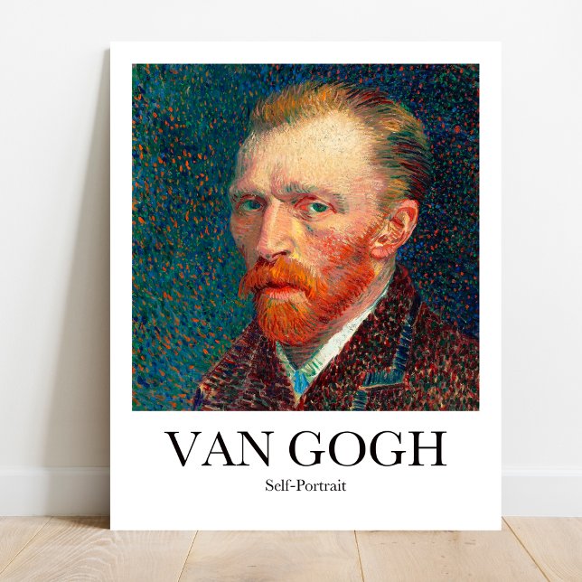 Selbstportrait von Vincent van Gogh Poster (Own a Van Gogh: Self-Portrait (1887). Bold colors, iconic image. Museum-quality poster)