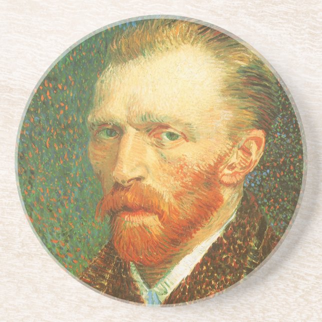 Selbstportrait von Vincent van Gogh Sandstein Untersetzer (Vorne)