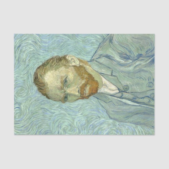 Selbstportrait von Vincent Van Gogh Seidenpapier (Vorderseite)