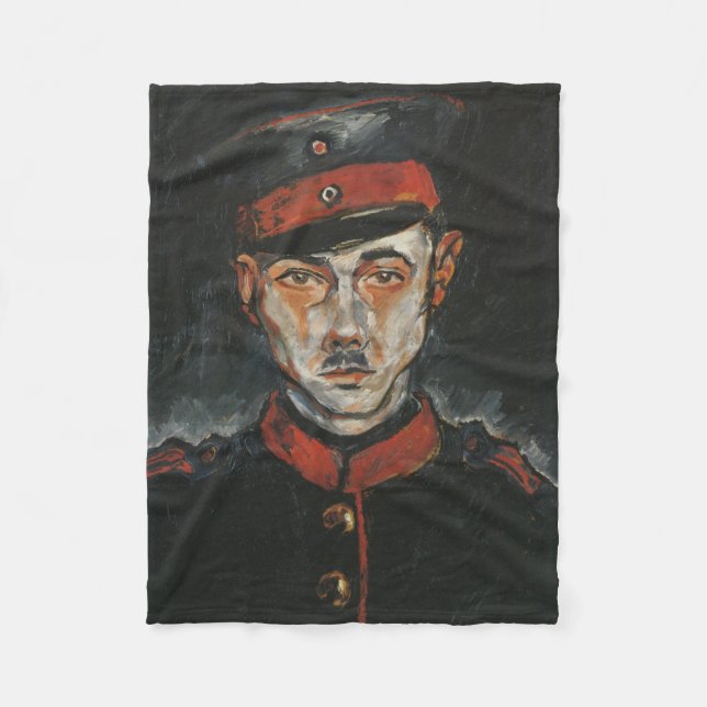 Selbstportrait (von Walter Gramatté) Fleecedecke (Vorderseite)