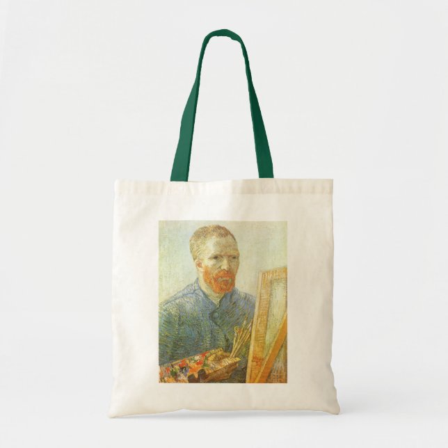 Selbstportrait vor Easel, Vincent van Gogh Tragetasche (Vorne)