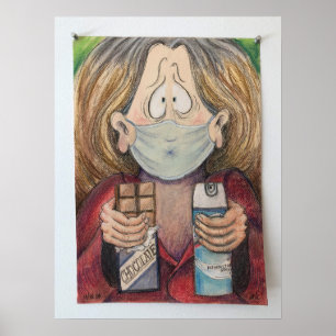 "Selbstportrait während einer Pandemie" von Barbar Poster