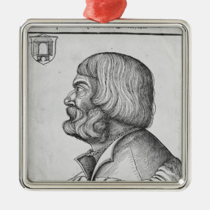 Selbstporträt, 1527 silbernes ornament