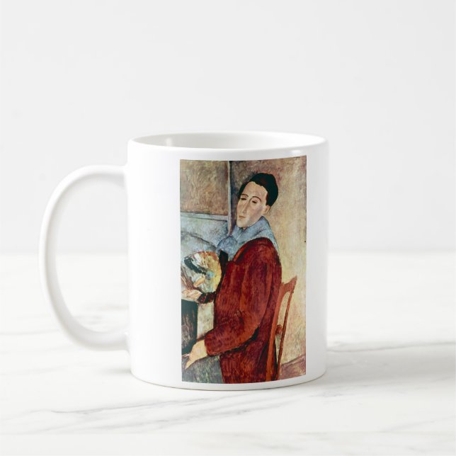 Selbstporträt durch Amedeo Modigliani Kaffeetasse (Links)