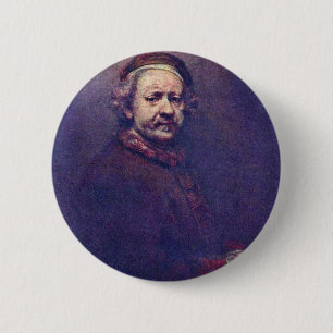 Selbstporträt. Durch Rembrandt Van Rijn Button