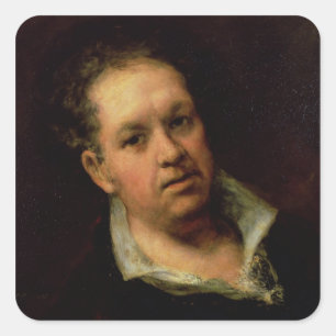Selbstporträt Francisco Jose de Goya y Lucientes Quadratischer Aufkleber