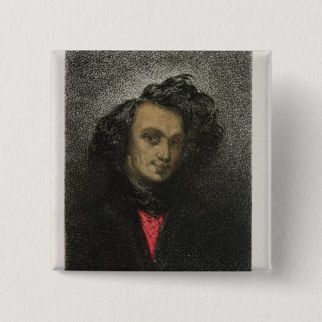 Selbstporträt, gekleidet für 'Hernani Button (Vorderseite)