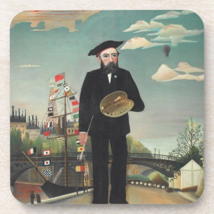 Selbstporträt Landschaft 1890, Henri Rousseau Getränkeuntersetzer