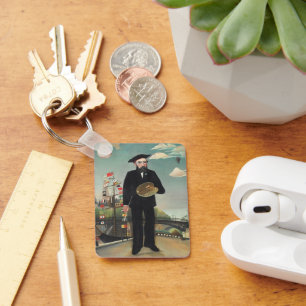 Selbstporträt Landschaft 1890, Henri Rousseau Schlüsselanhänger