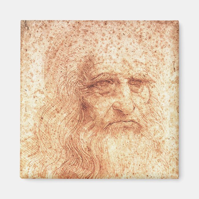 Selbstporträt Leonardo da Vinci Magnet (Vorne)