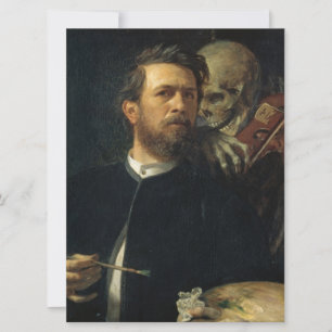 Selbstporträt mit dem Tod als Geiger (von Böcklin) Karte