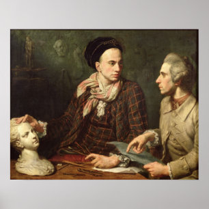 Selbstporträt mit Dominique Herment 1769 Poster