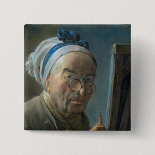 Selbstporträt mit einem Gestell, c.1775-79 Button