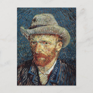 Selbstporträt mit grauem Filzhut von Van Gogh Postkarte