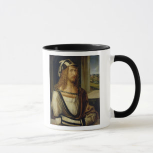 Selbstporträt mit Handschuhen, 1498 Tasse
