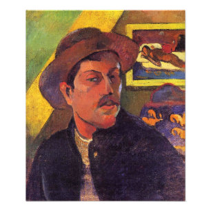 Selbstporträt mit Hut, Paul Gauguin, Fotodruck