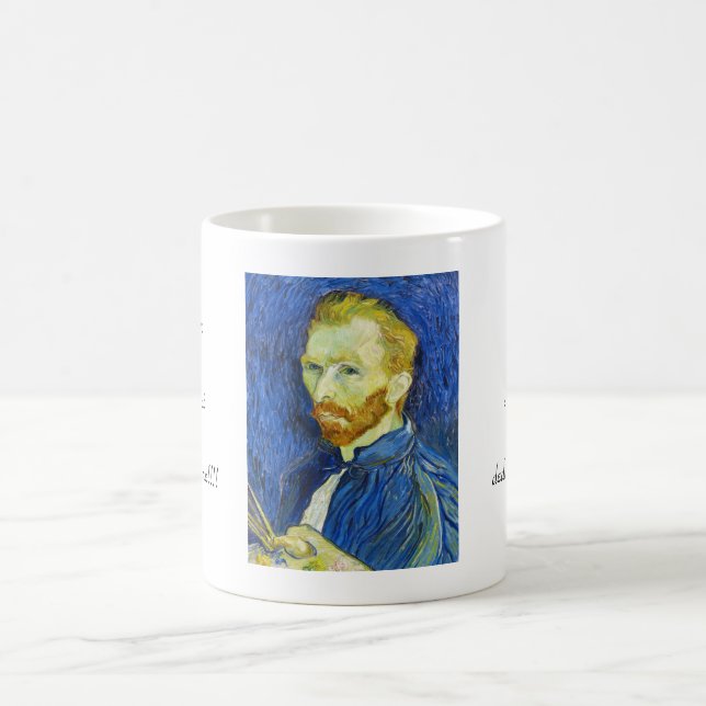Selbstporträt mit Pallette Vincent van Gogh Tasse (Mittel)