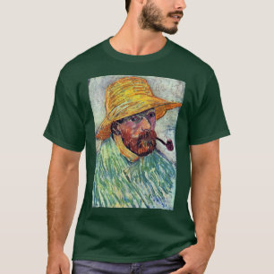 Selbstporträt mit Strohhut durch Vincent van Gogh T-Shirt