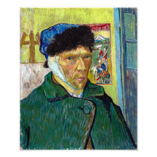 Selbstporträt mit verbundenem Ohr   Van Gogh   Fotodruck