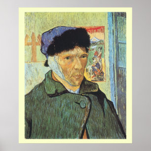 Selbstporträt mit verbundenem Ohr von Vincent van  Poster