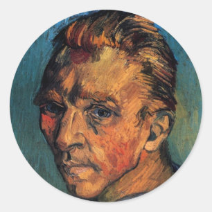 Selbstporträt ohne Bart von Vincent van Gogh Runder Aufkleber