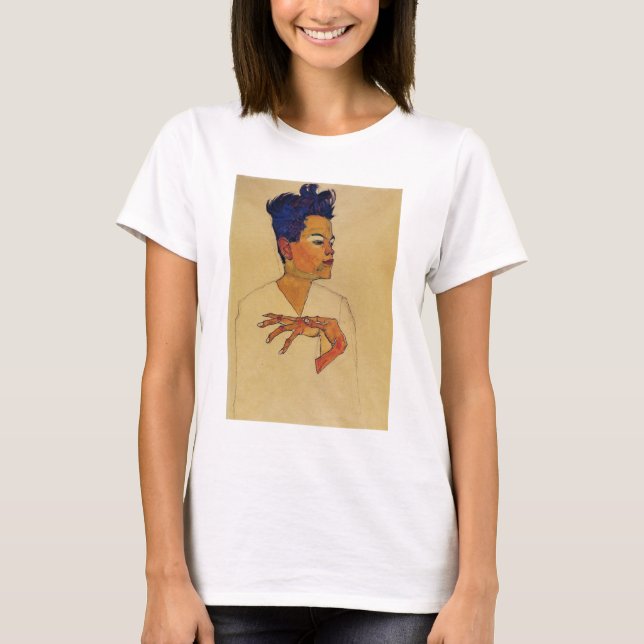 Selbstporträt-T - Shirt Egon Schiele (Vorderseite)