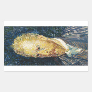 Selbstporträt-Vincent van Gogh-Kunstmalerei Rechteckiger Aufkleber