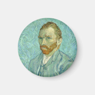 Selbstporträt Vincent Van Gogh mit blauem Hintergr Magnet