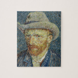 Selbstporträt Vincent Van Gogh mit grauem Filzhut Puzzle