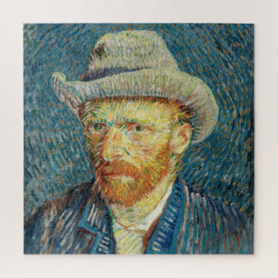 Selbstporträt Vincent Van Gogh mit grauem Filzhut Puzzle