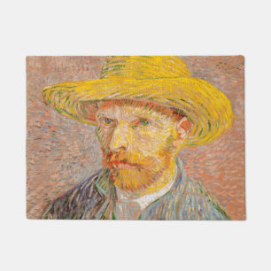 Selbstporträt Vincent Van Gogh mit Strohhut Fußmatte