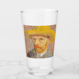 Selbstporträt Vincent Van Gogh mit Strohhut Glas