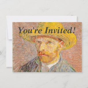 Selbstporträt von Vincent Van Gogh, impressionisti Einladung