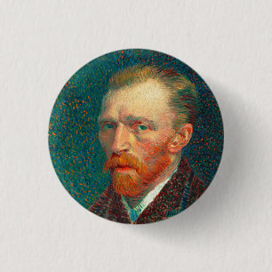 Selbstporträt von Vincent Van Gogh mit Anzug Fine  Button