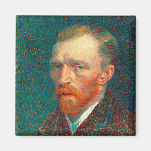 Selbstporträt von Vincent Van Gogh mit Anzug Fine  Magnet