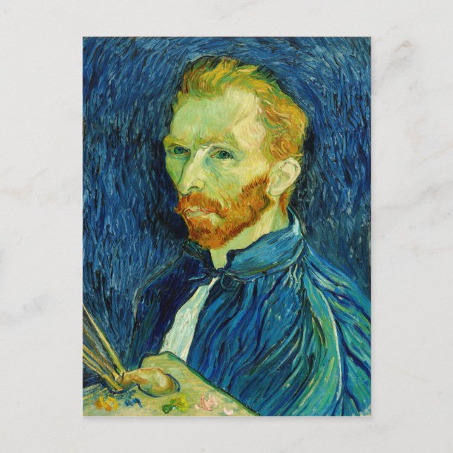 Selbstportriat Vincent Van Gogh 1889 Postkarte (Vorderseite)