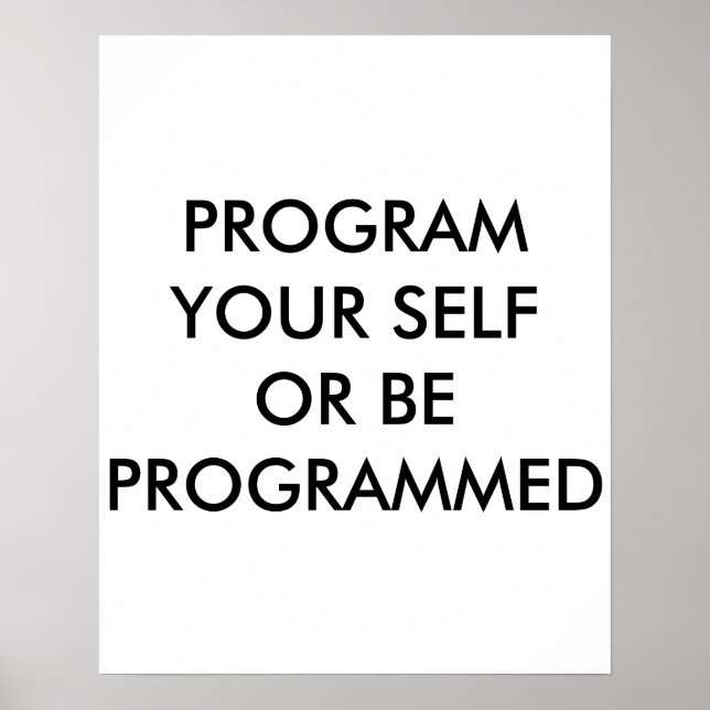 SELBSTPROGRAMM POSTER (Vorne)