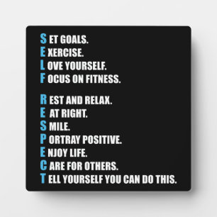 SELBSTRESPEKT - Motivierend Fotoplatte