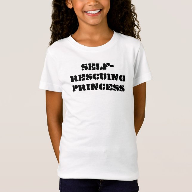 Selbstrettende Prinzessin T-Shirt (Vorderseite)