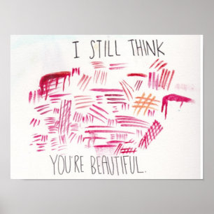 Selbstschaden-Bewusstseins-und Annahme-Plakat Poster