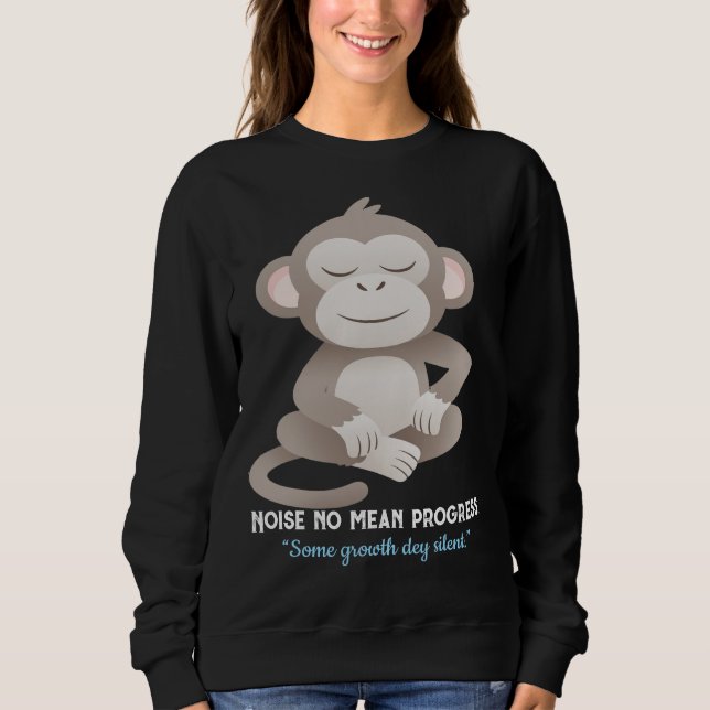 Selbstsichere Affe – Minimale ruhige Lifestyle-Shi Sweatshirt (Vorderseite)
