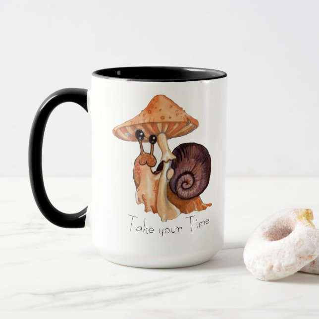 Selbstsorgfalt-Schnecken Tasse (Mit Donut)