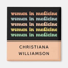 Selbstständige Frauen in der medizinischen Retro-K Magnet