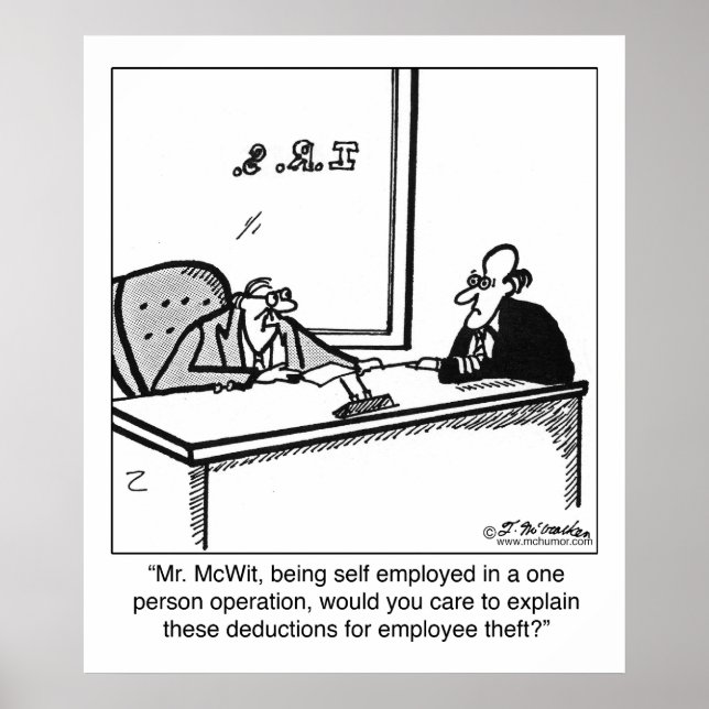 Selbstständige und Mitarbeiterdiebstahl Poster (Vorne)