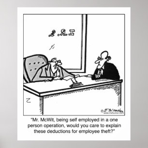 Selbstständiger u. Angestellt-Diebstahl Poster