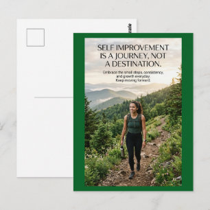 Selbstverbesserung ist eine Reise, keine Destinati Postkarte