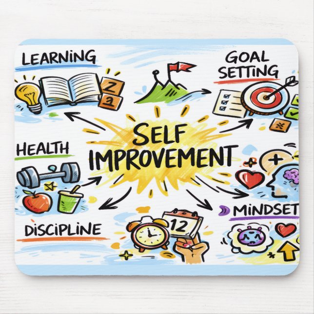 Selbstverbesserung-Mauspad Mousepad (Vorne)