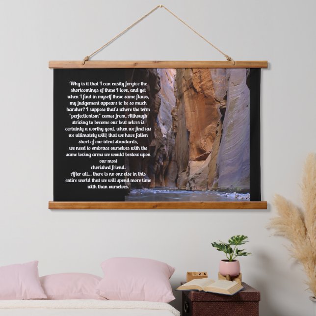 Selbstverschuldung Inspiration Wandteppich Mit Holzrahmen (Schlafzimmer)